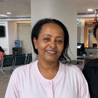 Ms. Genet Mekonnen, treated in India