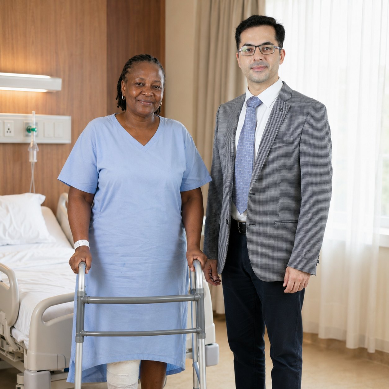 Kenyan Patient Successfully Treated with Single Knee Replacement in India