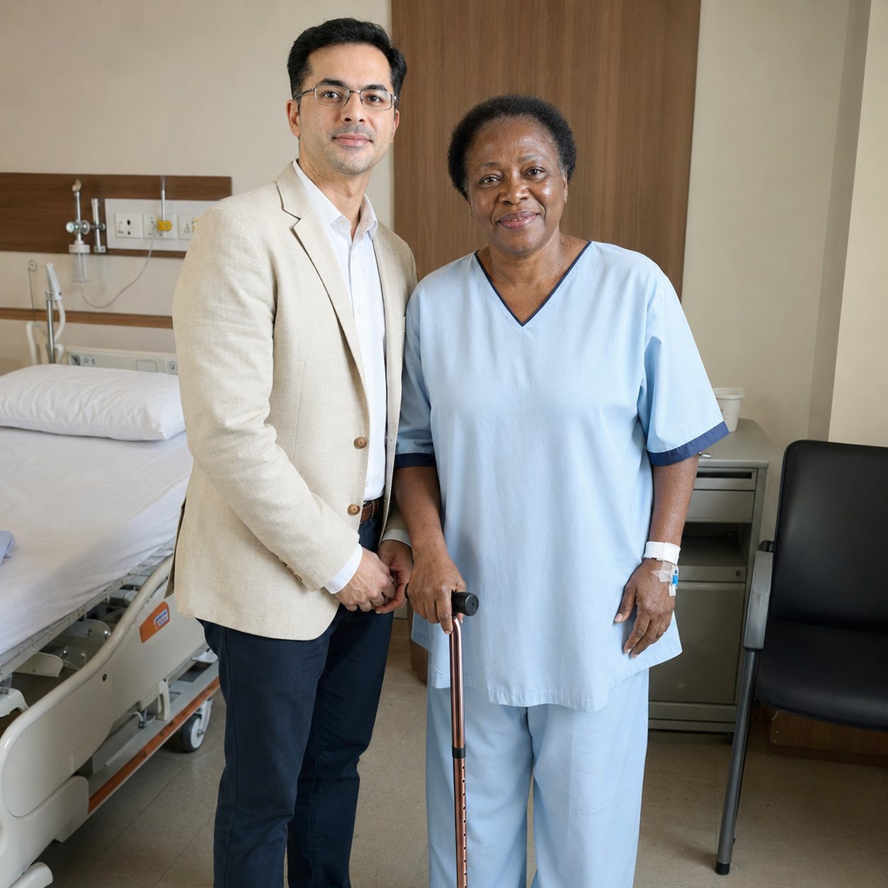 Nigerian Patient Successfully Treated with Partial Knee Replacement in India
