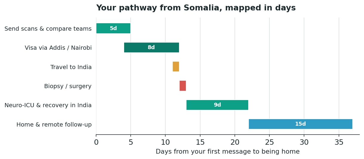 Chart: The practical journey from Somalia