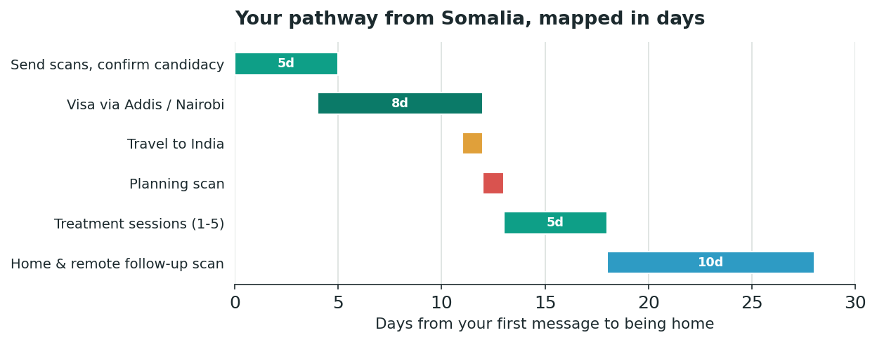 Chart: The practical journey from Somalia
