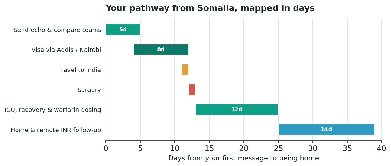 Chart: The practical journey from Somalia