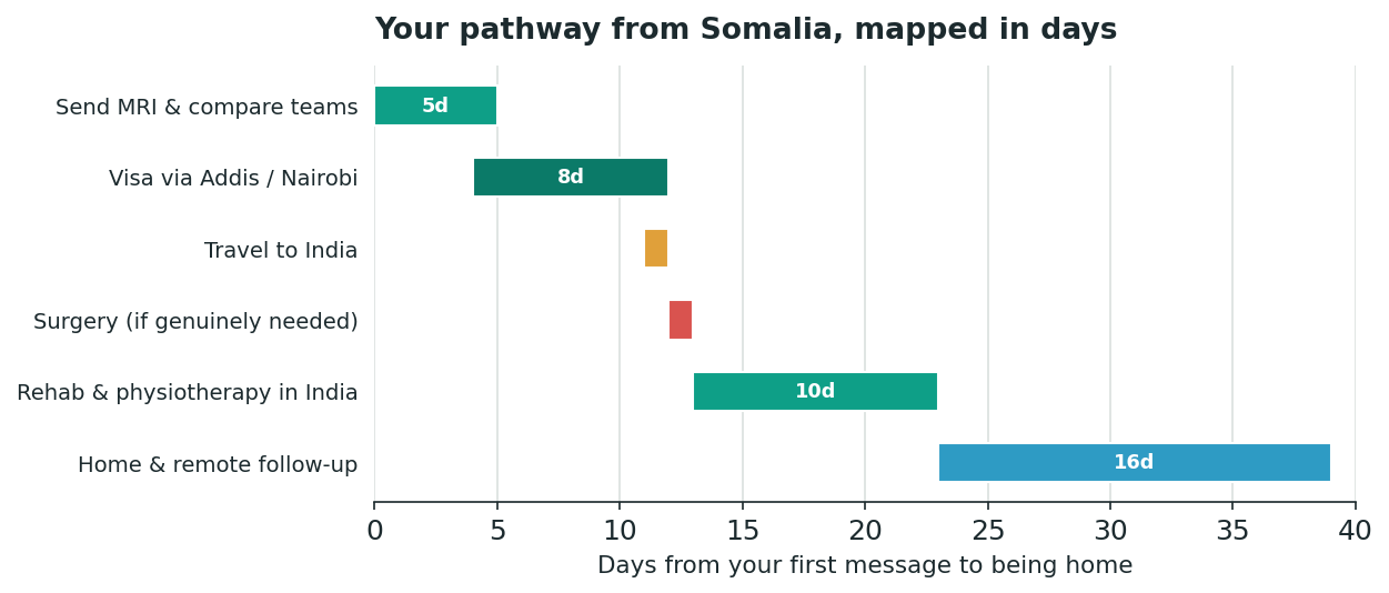 Chart: The practical journey from Somalia