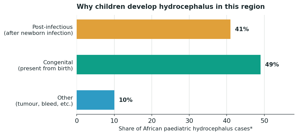 Chart: Why children develop hydrocephalus in this region