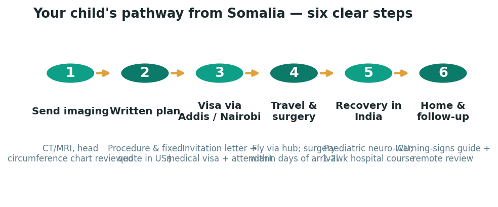 Chart: The practical journey from Somalia — plan it before you fly